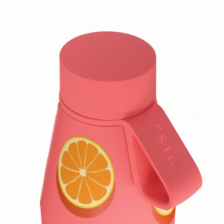 Estia Flow Μπουκάλι Θερμός Save The Aegean 500ml Orange Pop