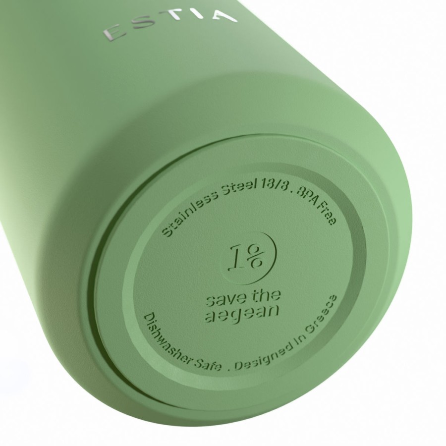 Estia Flow Μπουκάλι Θερμός Save The Aegean 500ml Pine