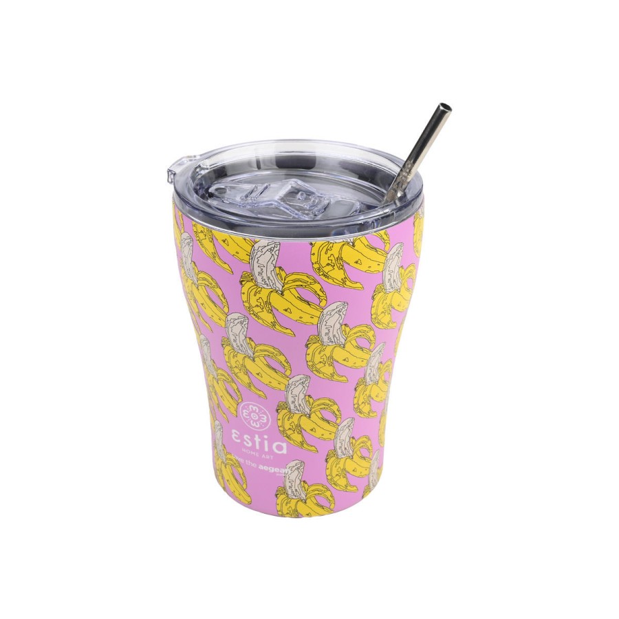 Estia Κούπα Θερμός Coffee Mug Save The Aegean 350ml Banana Swirl