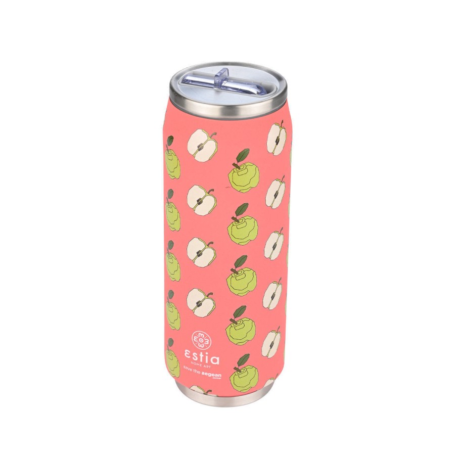Estia Travel Cup Ποτήρι Θερμός με Καλαμάκι Save The Aegean 500ml Apple Odyssey