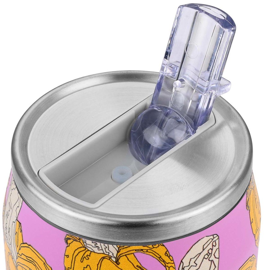 Estia Travel Cup Ποτήρι Θερμός με Καλαμάκι Save The Aegean 500ml Banana Swirl