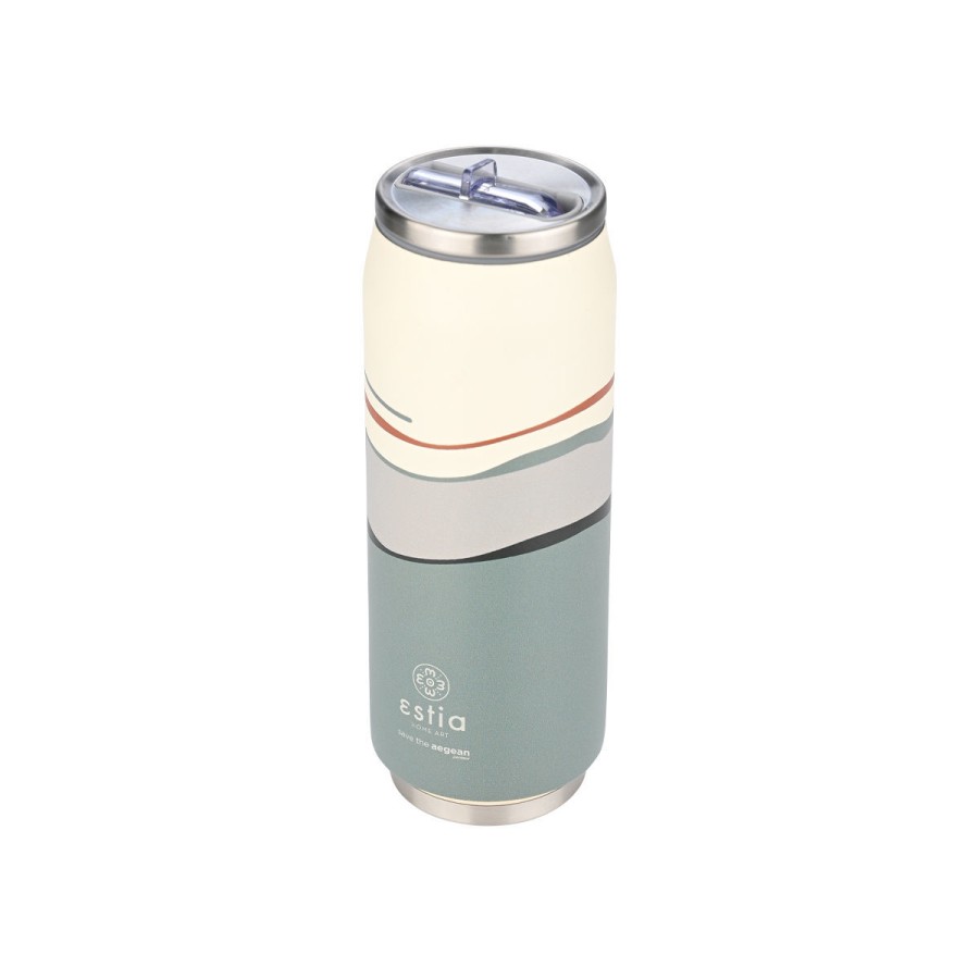 Estia Travel Cup Ποτήρι Θερμός με Καλαμάκι Save The Aegean 500ml Ecozen Horizon