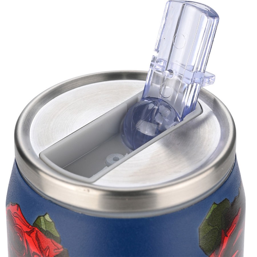 Estia Travel Cup Ποτήρι Θερμός με Καλαμάκι Save The Aegean 500ml Electric Roses