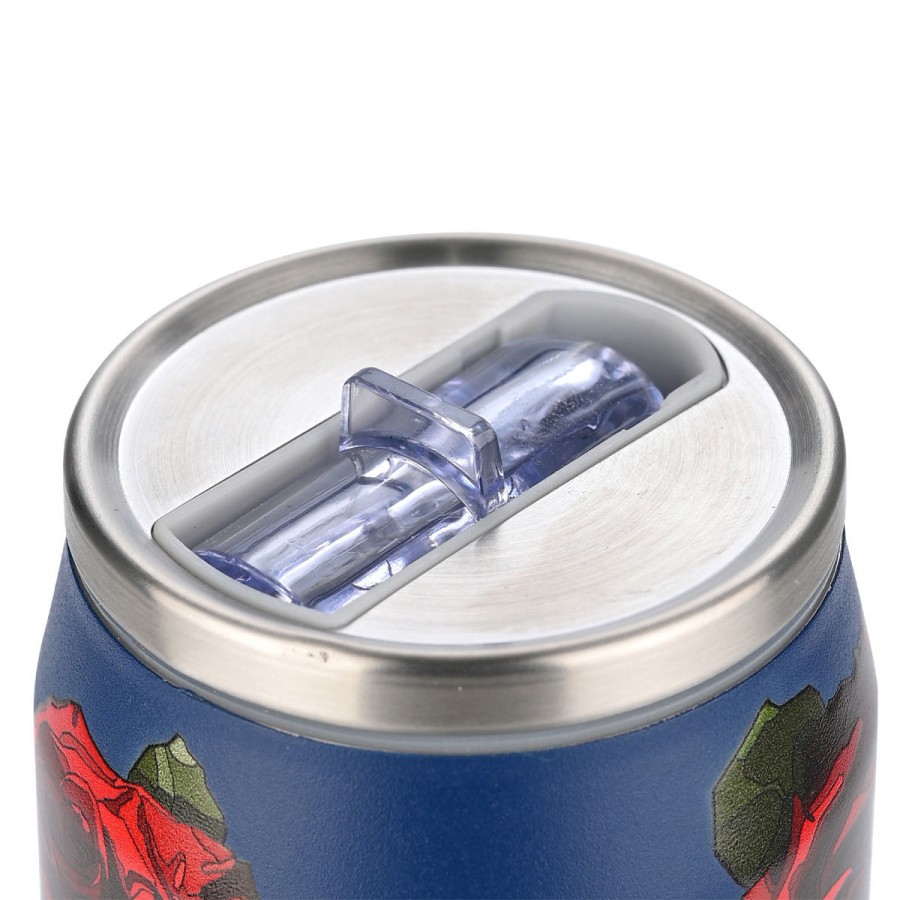 Estia Travel Cup Ποτήρι Θερμός με Καλαμάκι Save The Aegean 500ml Electric Roses
