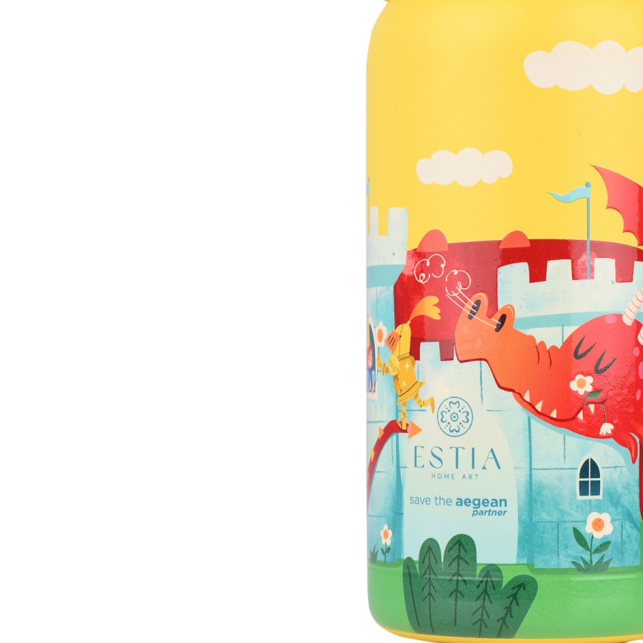 Estia Παιδικό Μπουκάλι Θερμός Wonder Bottle Save the Aegean 350ml Fortress Dragon