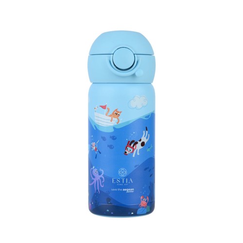Estia Παιδικό Μπουκάλι Θερμός Wonder Bottle Save the Aegean 350ml Ocean Play