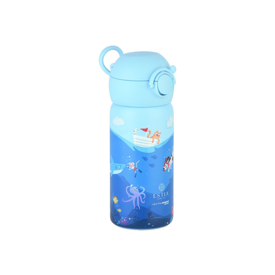 Estia Παιδικό Μπουκάλι Θερμός Wonder Bottle Save the Aegean 350ml Ocean Play