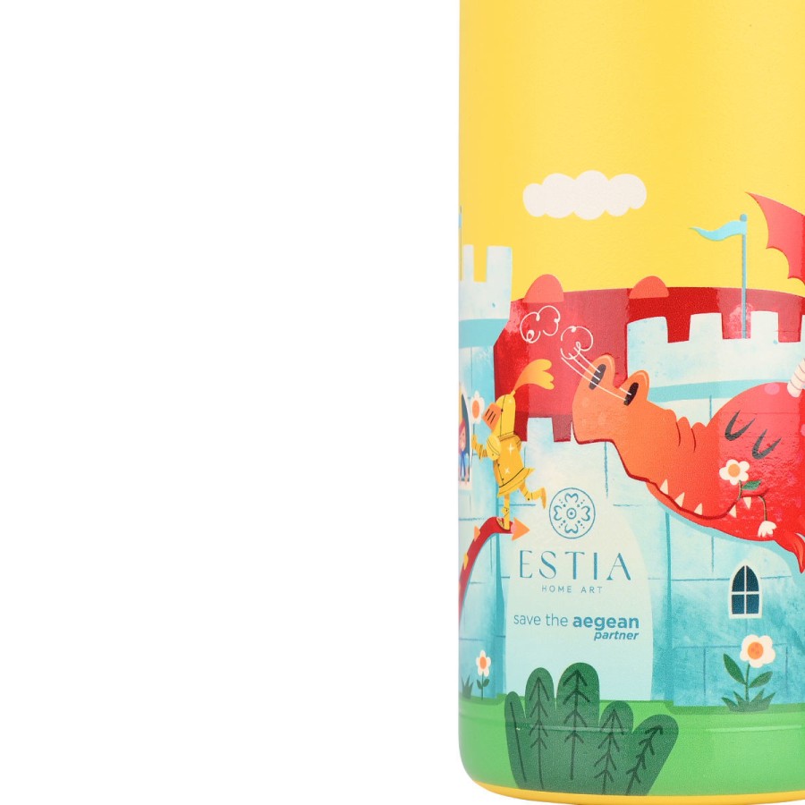 Estia Παιδικό Μπουκάλι Θερμός Wonder Bottle Save the Aegean 500ml Fortress Dragon