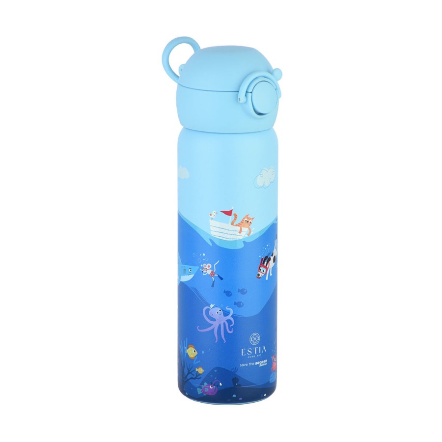 Estia Παιδικό Μπουκάλι Θερμός Wonder Bottle Save the Aegean 500ml Ocean Play