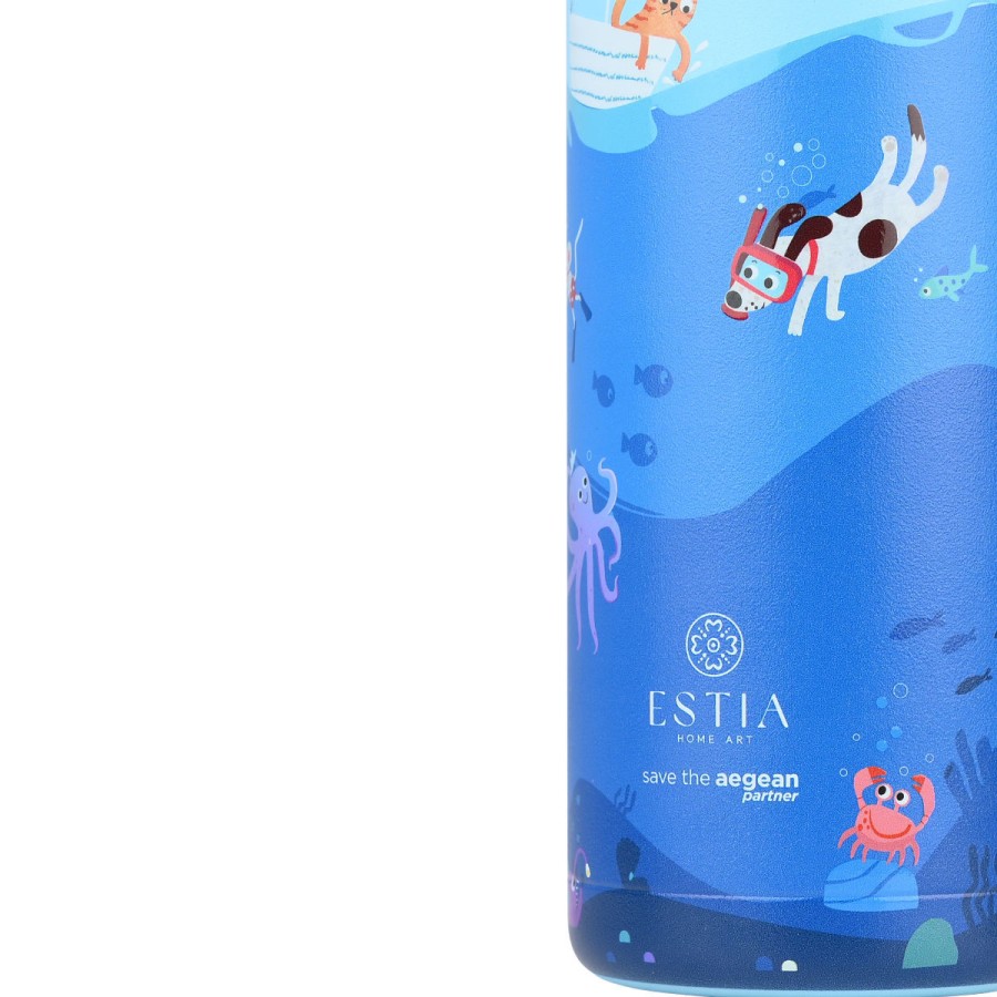 Estia Παιδικό Μπουκάλι Θερμός Wonder Bottle Save the Aegean 500ml Ocean Play