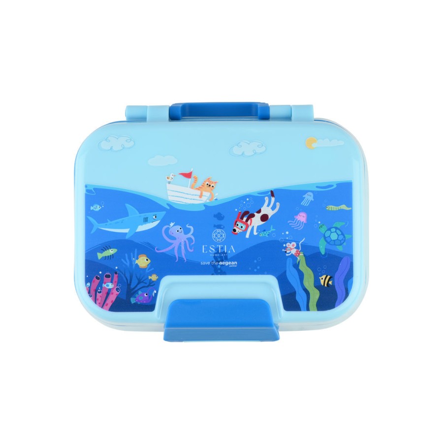 Estia Παιδικο Φαγητοδοχειο Save The Aegean 1030ml 2 Επιπέδων Ocean Play