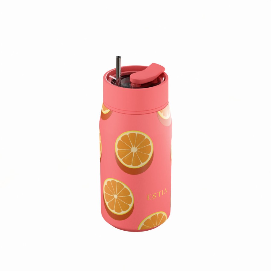 Estia Ποτήρι Θερμός Lens Save The Aegean 360ml Orange Pop