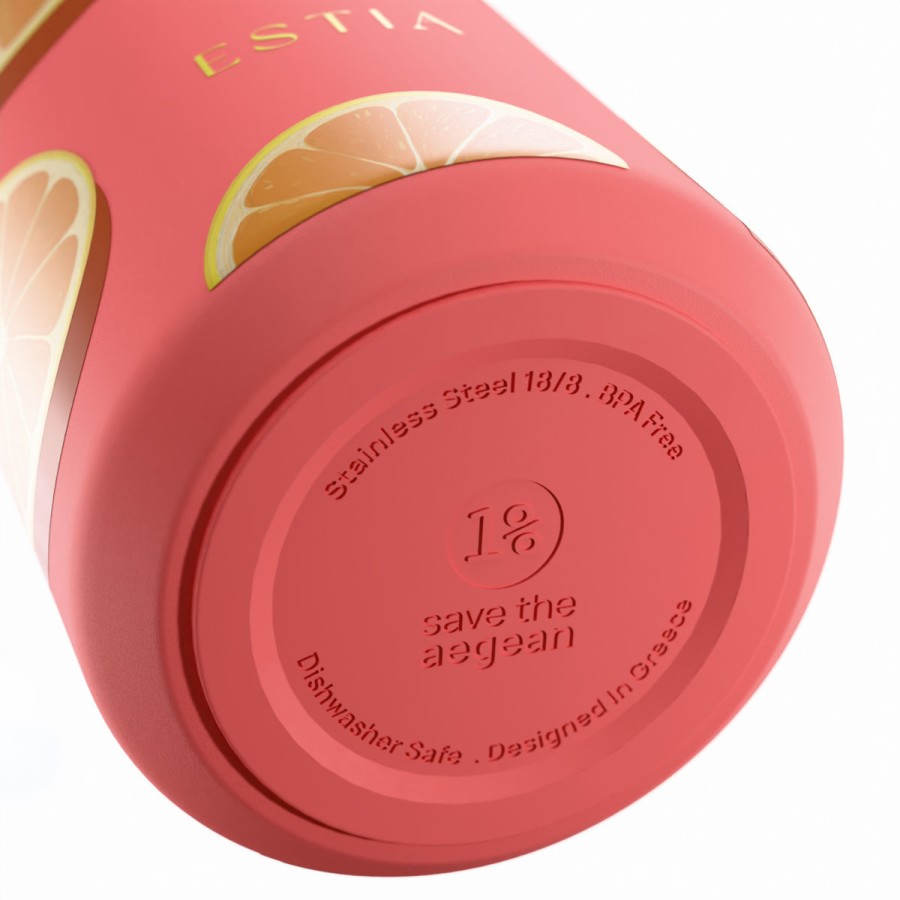 Estia Ποτήρι Θερμός Lens Save The Aegean 360ml Orange Pop
