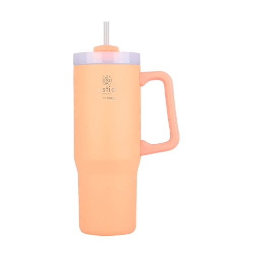 Estia Ποτήρι Straw Tumbler XL Save The Aegean 900ml Peach Fuzz