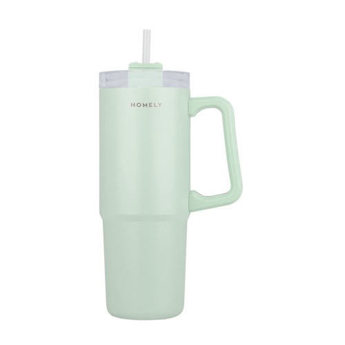 Estia Ποτήρι Θερμός Straw Tumbler Homely 900ml Seafoam