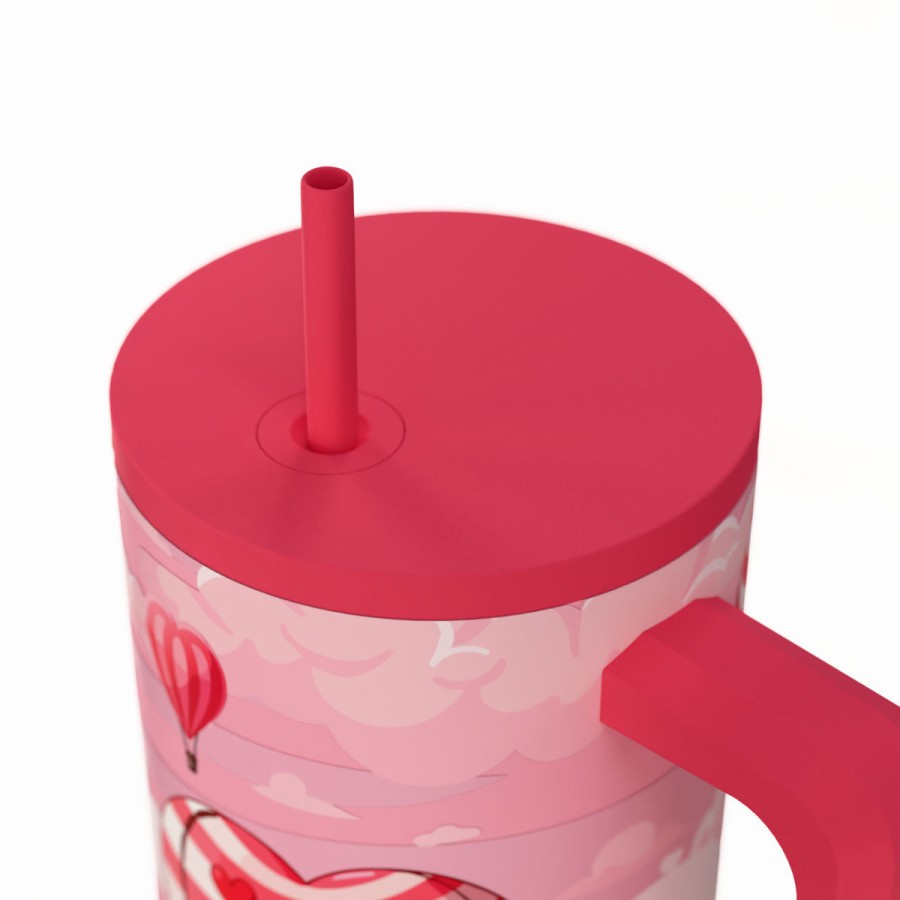 Estia Ποτήρι Straw Tumbler XL Save The Aegean 900ml Love Ascend