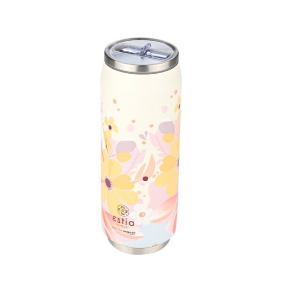 Estia Travel Cup Ποτήρι Θερμός με Καλαμάκι Save The Aegean 500ml Spring Sonata