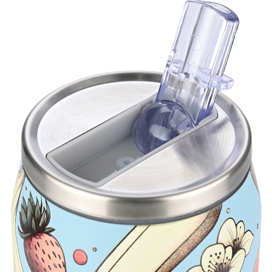 Estia Travel Cup Ποτήρι Θερμός με Καλαμάκι Save The Aegean 500ml Subdued Harvest