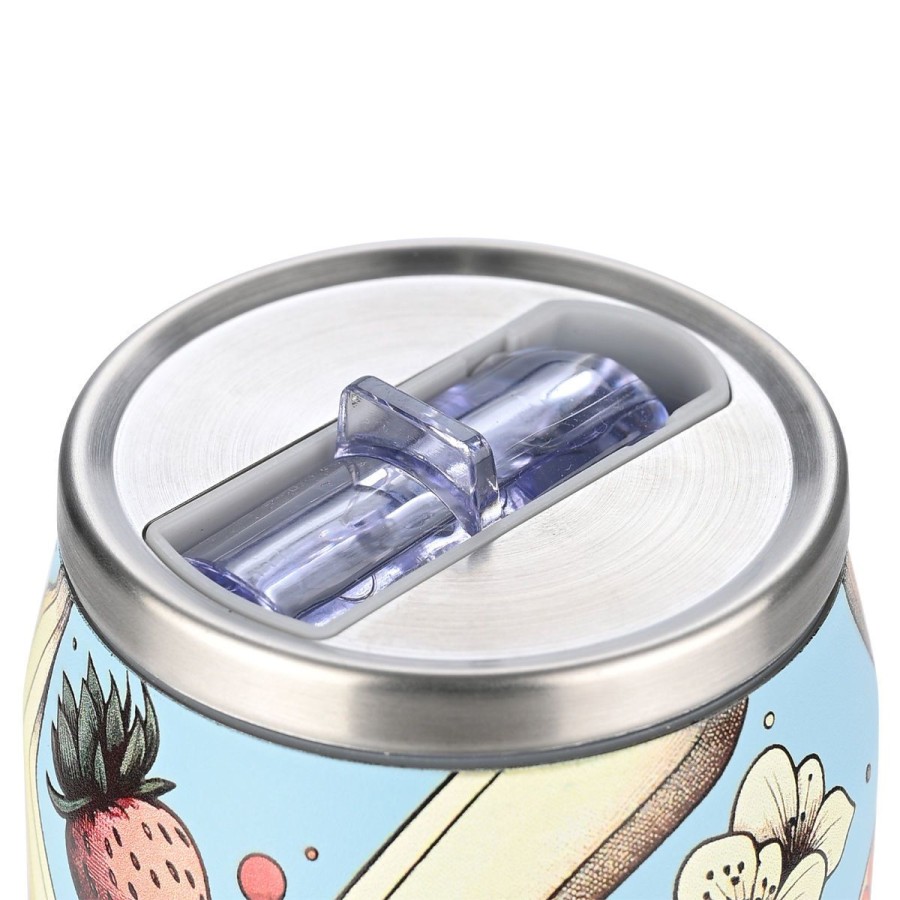 Estia Travel Cup Ποτήρι Θερμός με Καλαμάκι Save The Aegean 500ml Subdued Harvest
