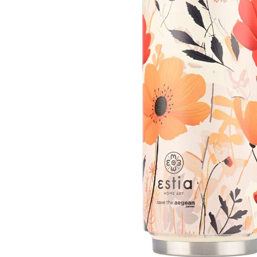 Estia Travel Cup Ποτήρι Θερμός με Καλαμάκι Save The Aegean 500ml Summer Reverie