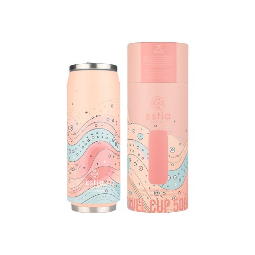 Estia Travel Cup Ποτήρι Θερμός με Καλαμάκι Save The Aegean 500ml Whimsy Wonders