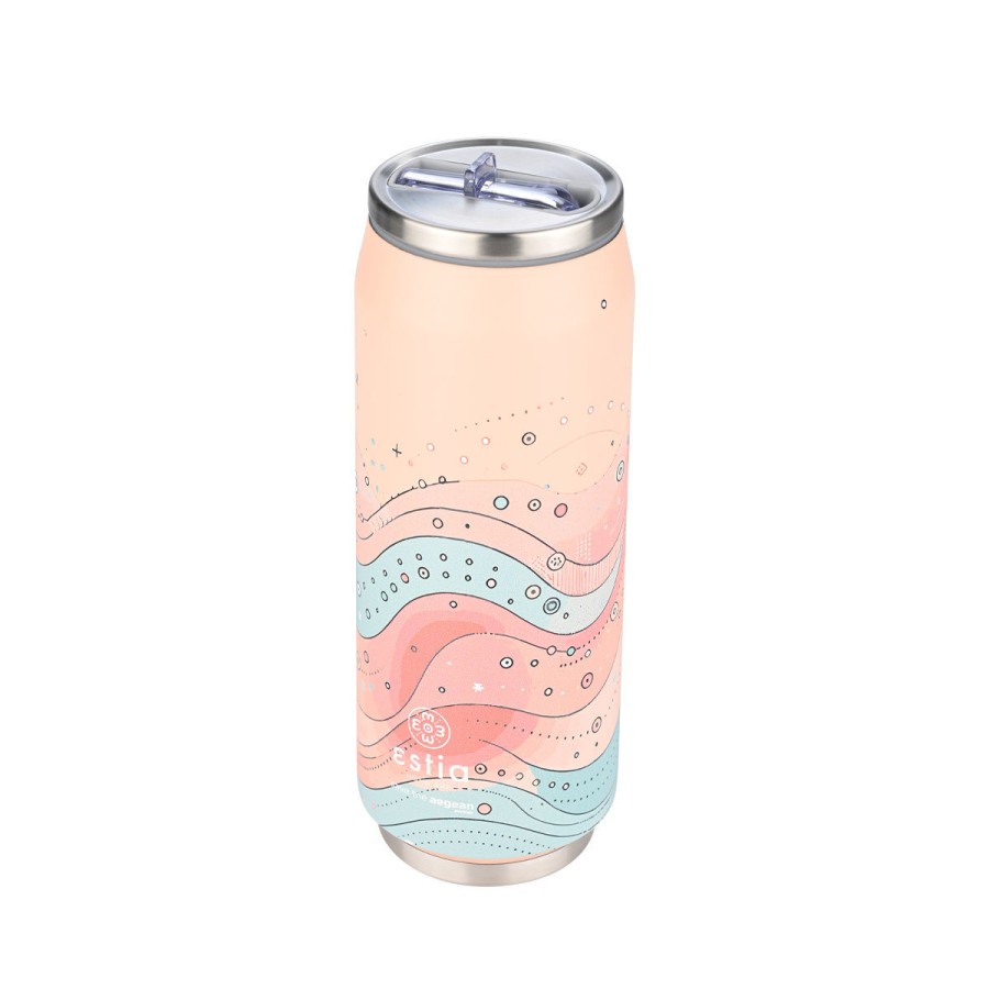 Estia Travel Cup Ποτήρι Θερμός με Καλαμάκι Save The Aegean 500ml Whimsy Wonders