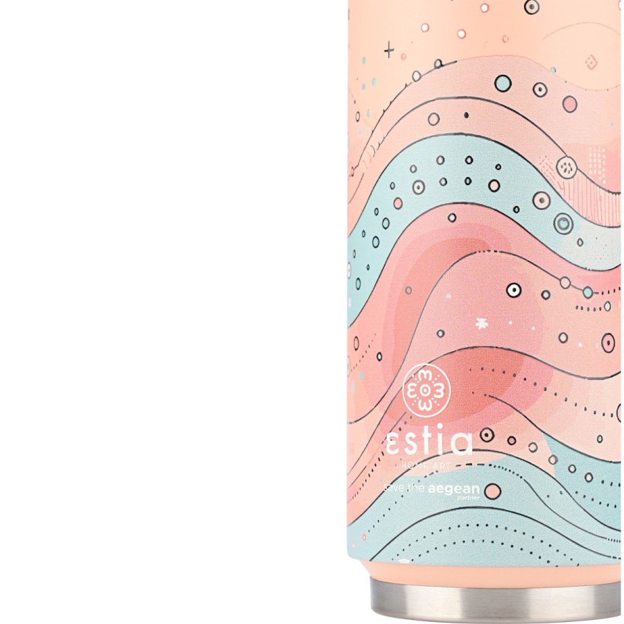 Estia Travel Cup Ποτήρι Θερμός με Καλαμάκι Save The Aegean 500ml Whimsy Wonders