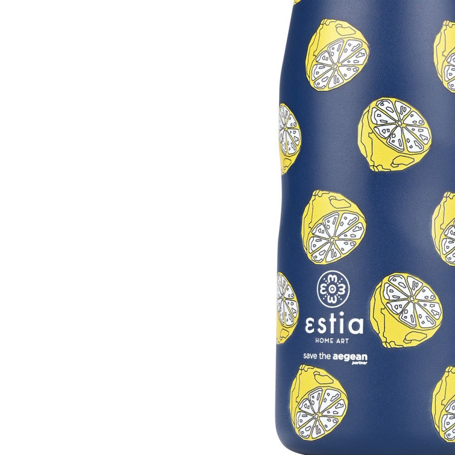 Estia Travel Flask Μπουκάλι Θερμός Save The Aegean 500ml Citrus Infusion