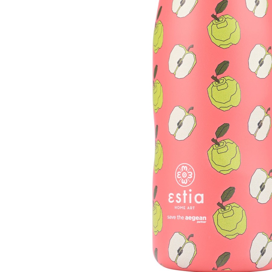 Estia Travel Flask Μπουκάλι Θερμός Save The Aegean 500ml Apple Odyssey