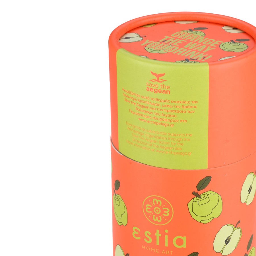 Estia Travel Flask Μπουκάλι Θερμός Save The Aegean 500ml Apple Odyssey