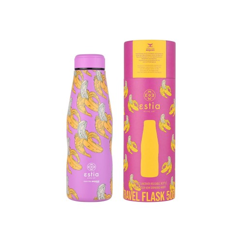 Estia Travel Flask Μπουκάλι Θερμός Save The Aegean 500ml Banana Swirl
