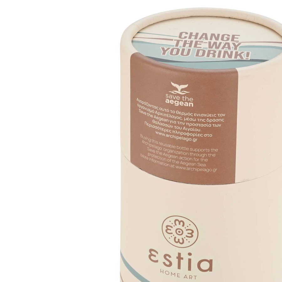 Estia Travel Flask Μπουκάλι Θερμός Save The Aegean 500ml Ecozen Horizon