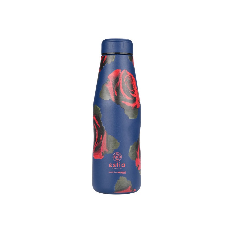 Estia Travel Flask Μπουκάλι Θερμός Save The Aegean 500ml Eletric Roses