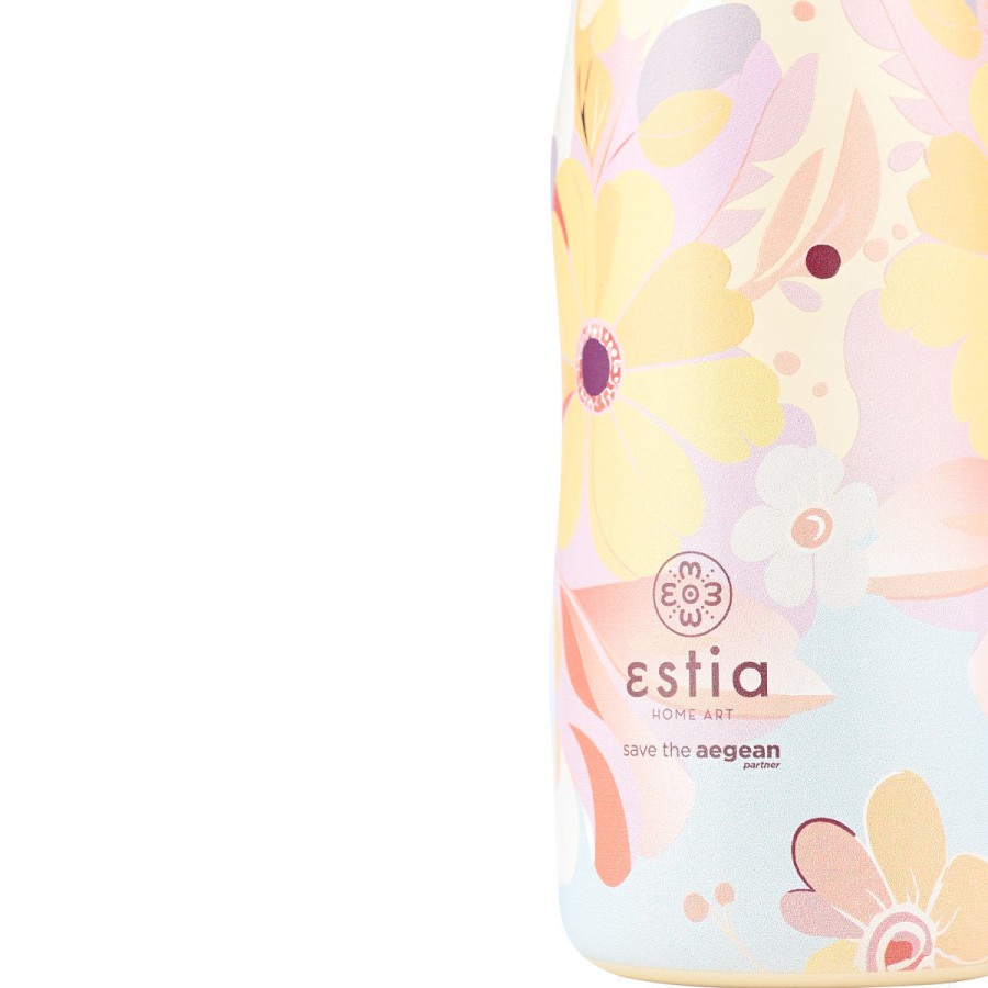 Estia Travel Flask Μπουκάλι Θερμός Save The Aegean 500ml Spring Sonata