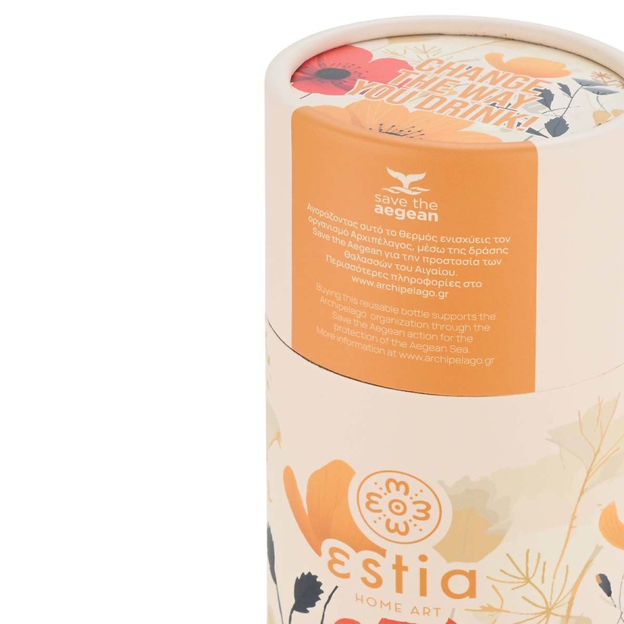 Estia Travel Flask Μπουκάλι Θερμός Save The Aegean 500ml Summer Reverie