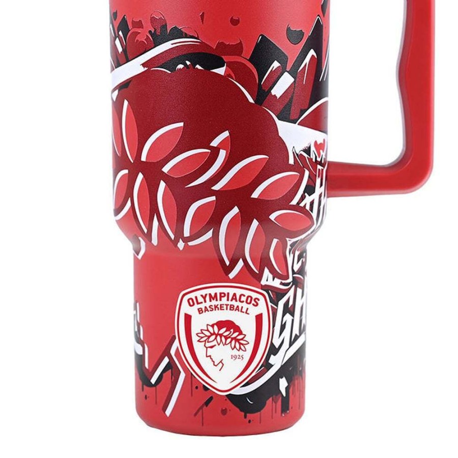 Estia Ποτήρι Straw Tumbler XL Olympiacos BC Edition 900ml Together We Fight