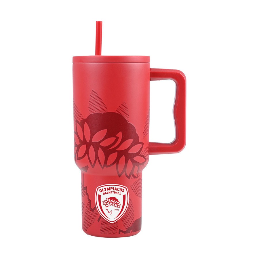 Estia Ποτήρι Straw Tumbler XL Olympiacos BC Edition 900ml
