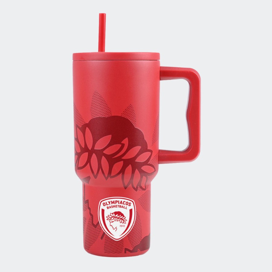 Estia Ποτήρι Straw Tumbler XL Olympiacos BC Edition 900ml