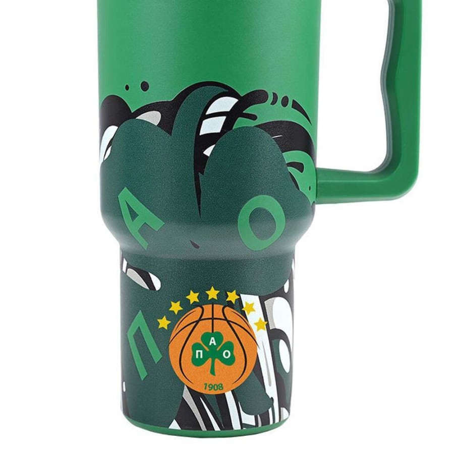 Estia Ποτήρι Straw Tumbler XL Panathinaikos BC Edition 900ml We The Greens