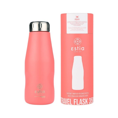 Estia Travel Flask Μπουκάλι Θερμός Save The Aegean 350ml Fusion Coral