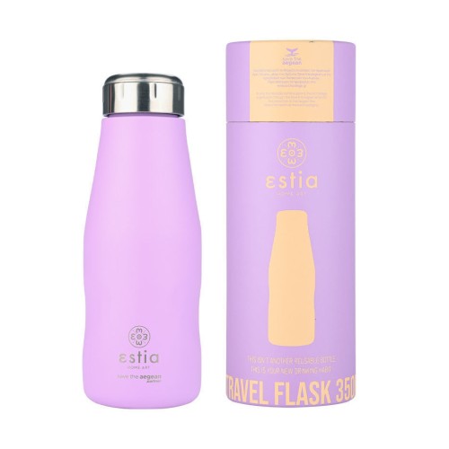 Estia Travel Flask Μπουκάλι Θερμός Save The Aegean 350ml Lavender Purple