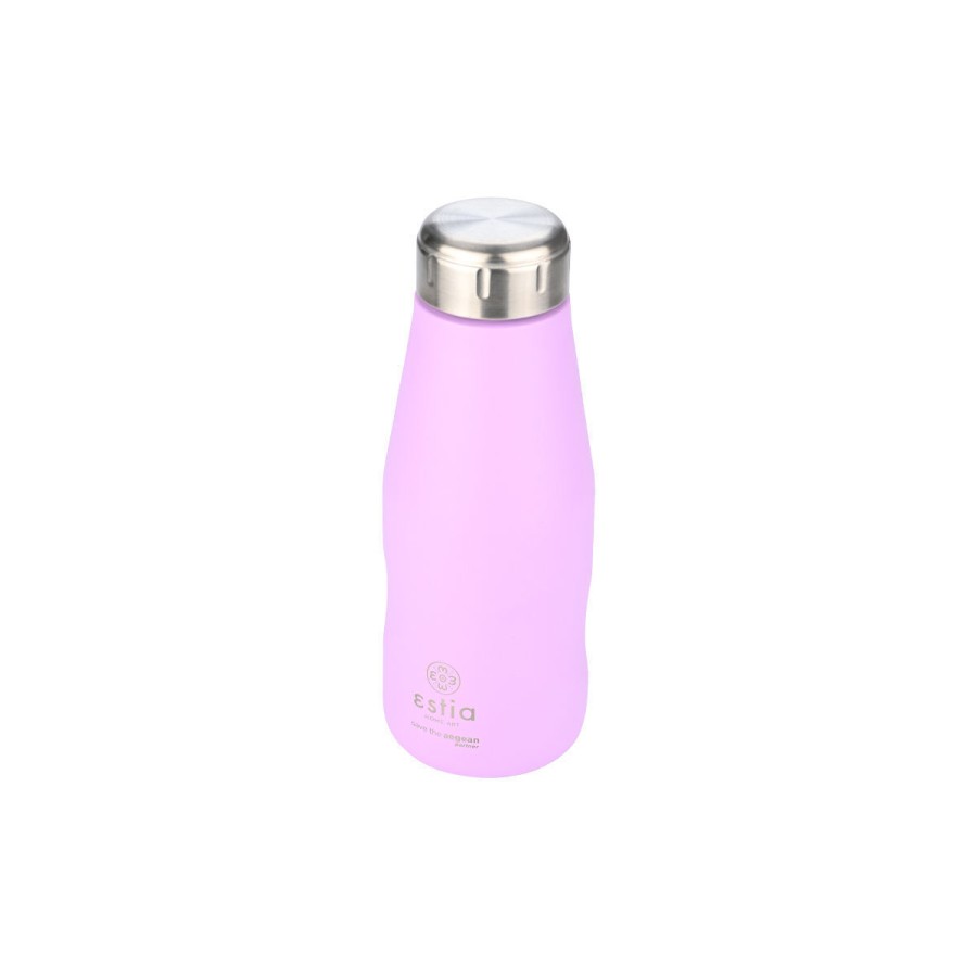 Estia Travel Flask Μπουκάλι Θερμός Save The Aegean 350ml Lavender Purple