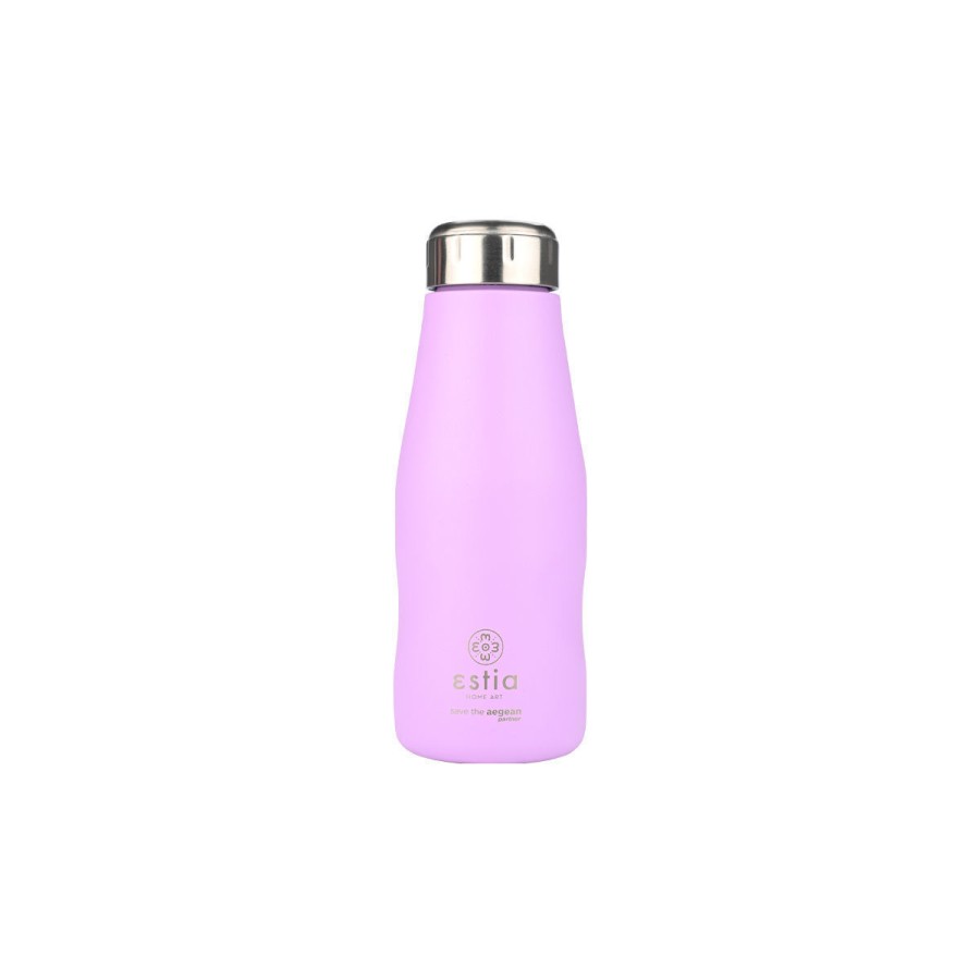 Estia Travel Flask Μπουκάλι Θερμός Save The Aegean 350ml Lavender Purple