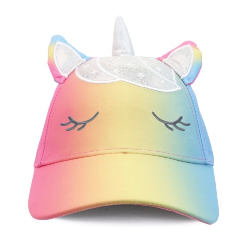 FlapJackKids Παιδικό Καπέλο Τζόκεϋ Rainbow Unicorn UPF50+ – Καλοκαιρινό Καπέλο για Παιδιά 4-6 Ετών