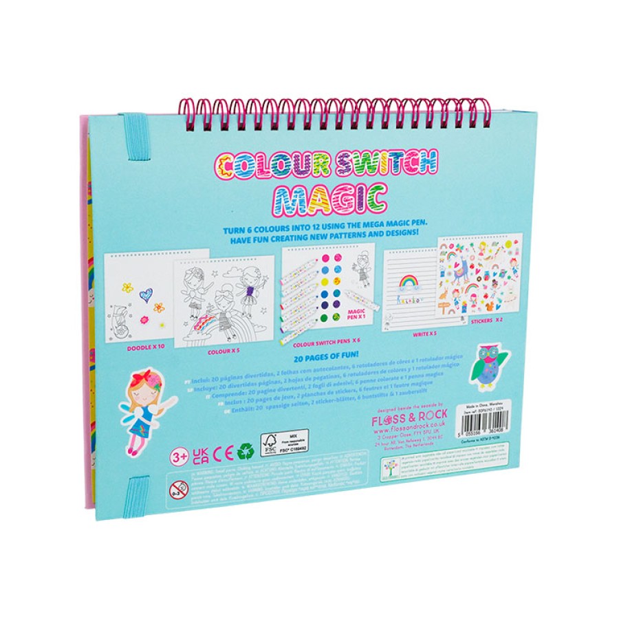Floss & Rock Μπλοκ Ζωγραφικής Color Switch Magic Νεράιδα του Ουράνιου Τόξου