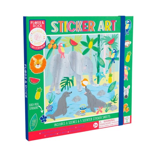 Floss & Rock Παιχνίδι με Αυτοκόλλητα Sticker Art Ζούγκλα