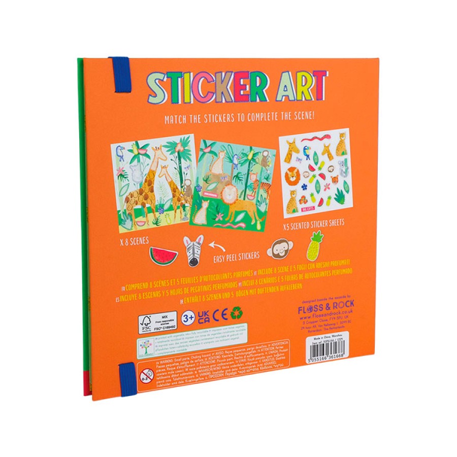 Floss & Rock Παιχνίδι με Αυτοκόλλητα Sticker Art Ζούγκλα