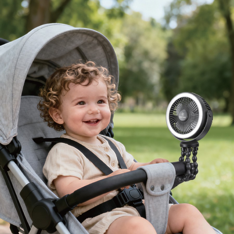 Bebe Stars Φορητός Επαναφορτιζόμενος Ανεμιστήρας με LED 20-161