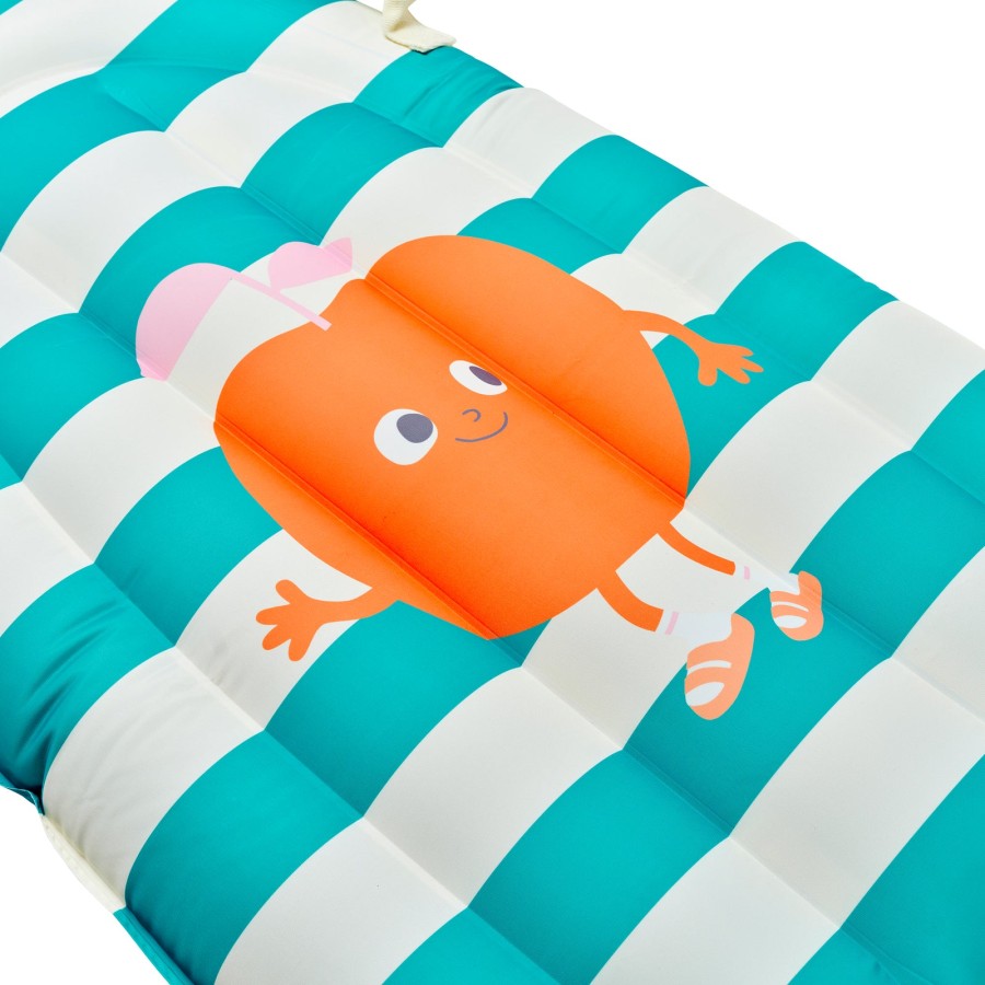 Φουσκωτή Παιδική Σανίδα SunnyLife Poppy The Peach Green Stripe 100εκ.
