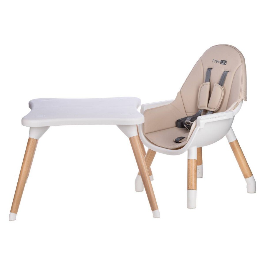 Κάθισμα Φαγητού FreeOn EOS 3 σε 1 Beige (Μετατρέπεται σε Καρέκλα-Τραπέζι)